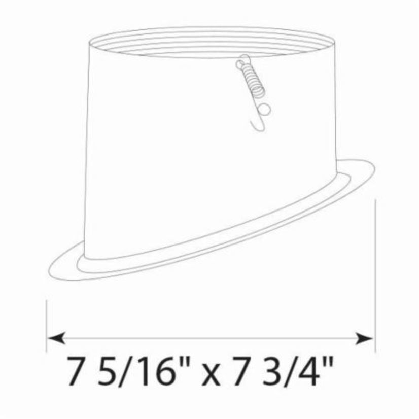 Acuity Brands JUNO® 614 WWH Downlight Standard Sloped Baffle Trim, 7-5/16 in ID x 7-3/4 in OD, Halogen Lamp, For Use With IC926, TC926, TC926R, ICPL926-42, ICPL926R-32, IC926LED9G4 Series Housing